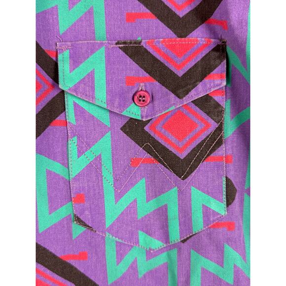 Wrangler Western Preshrunk X-Long Tails Southwestern Brushpopper Aztec Mens EUC - Picture 7 of 8